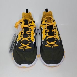 Nike React Element 55 Steelers Shoes Black Sneakers Sz Men's 9.5 CK4893-001 11W